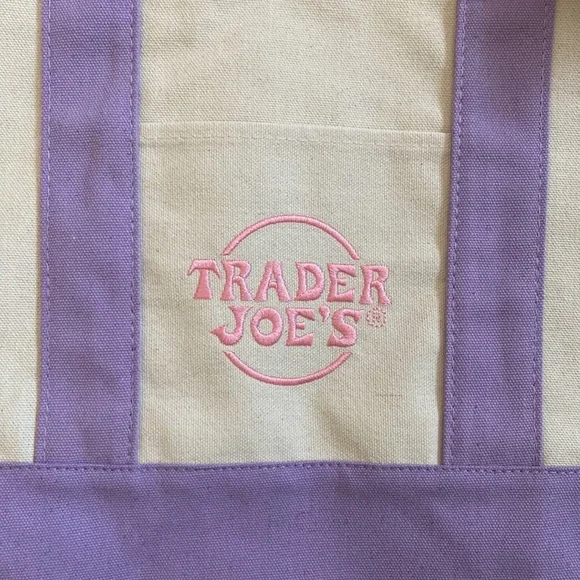 TraderJoe’s Mini Tote Bag - Pink and Purple SET - Picture 5 of 6